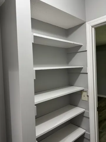 a close view of closet