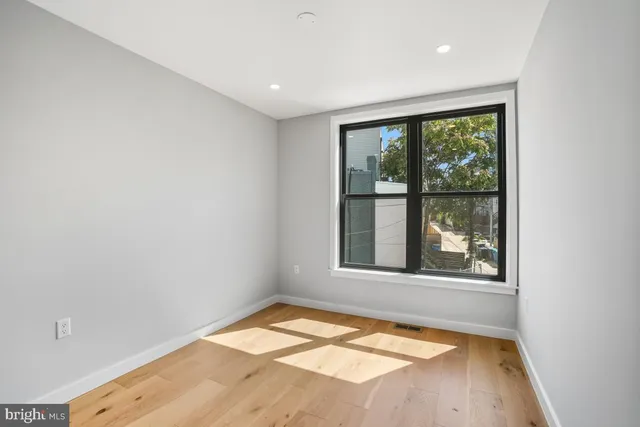 an empty room with a window