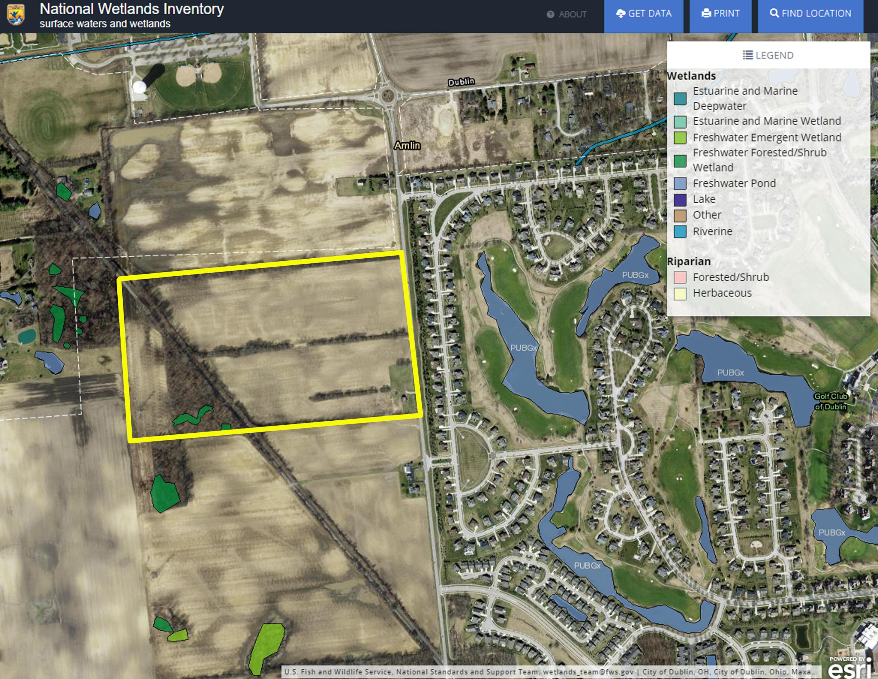 5751 Cosgray Road Dublin, OH 43016 - Photo 7 of 12 Wetlands Map