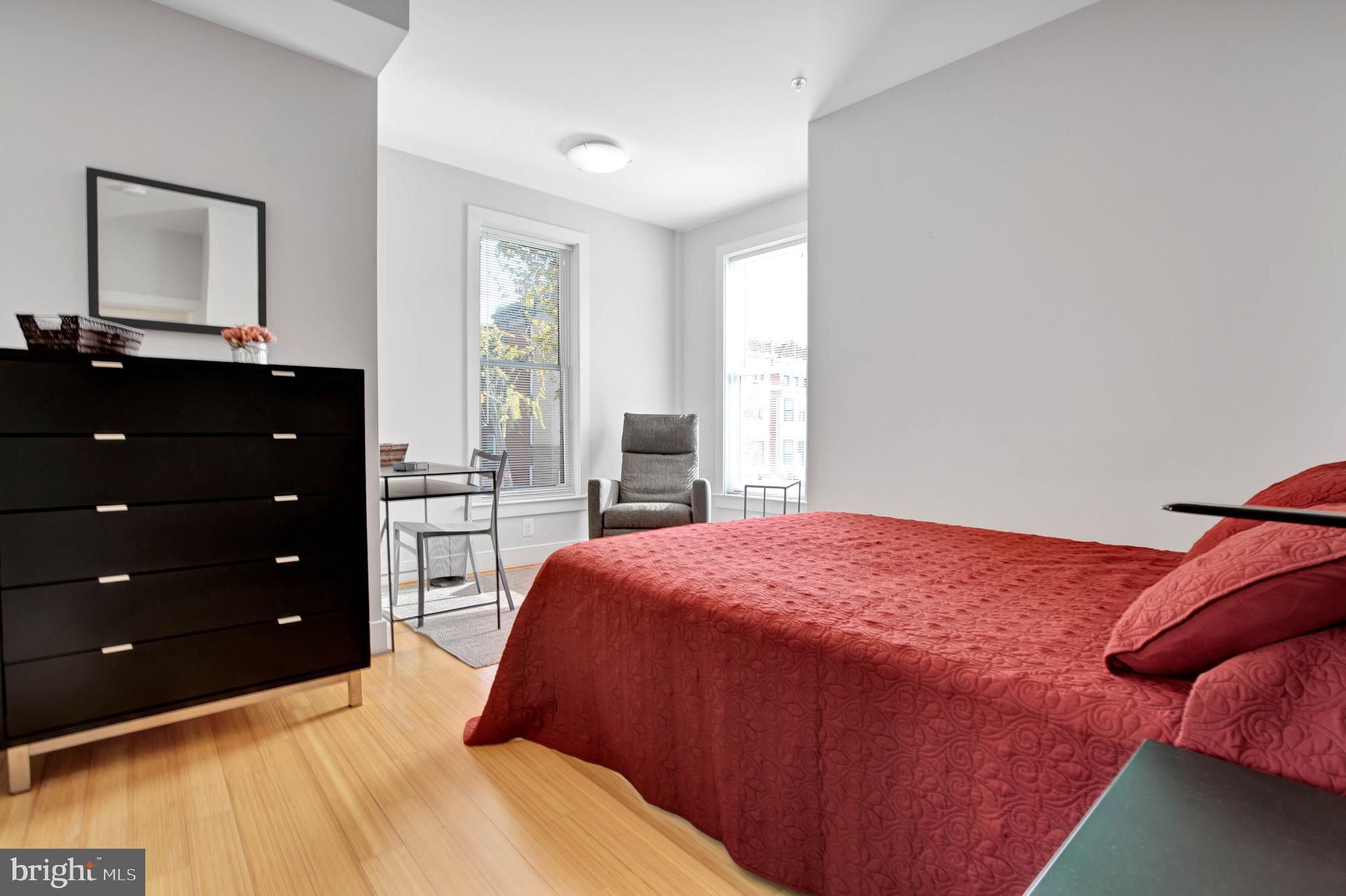 1801 Swann Street Northwest, Unit 302 Washington, DC 20009 - Photo 13 of 24 Spacious and light filled master bedroom