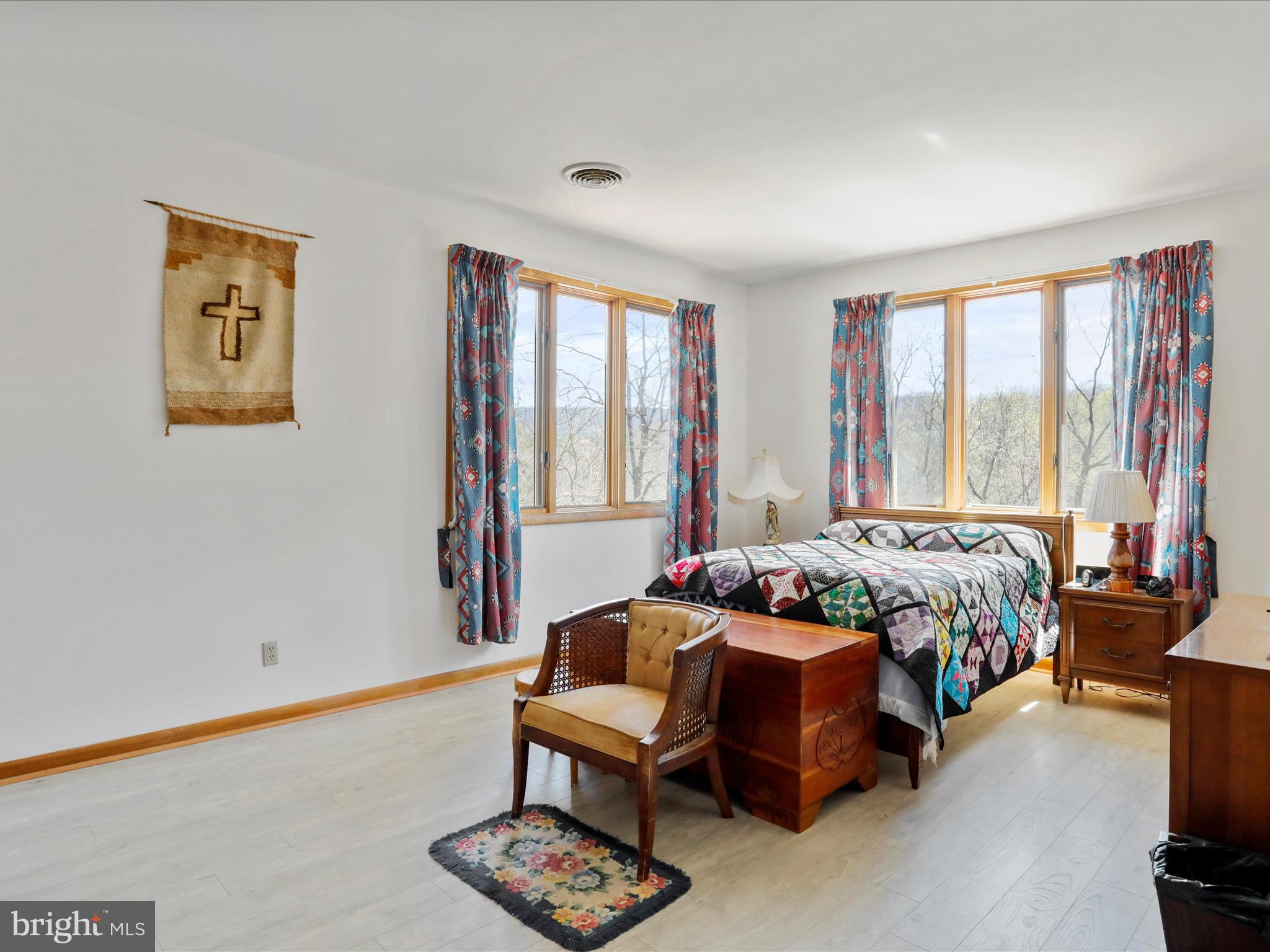 1639 Sugar Hill Road Maurertown, VA 22644 - Photo 20 of 57 a bedroom with furniture and a large window