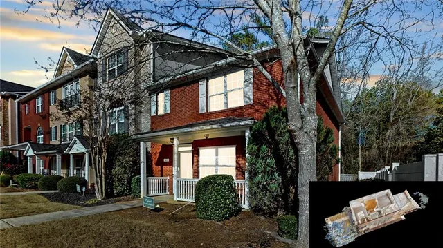 a front view of a house