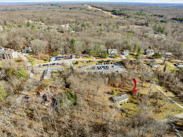 a view of city and mountain