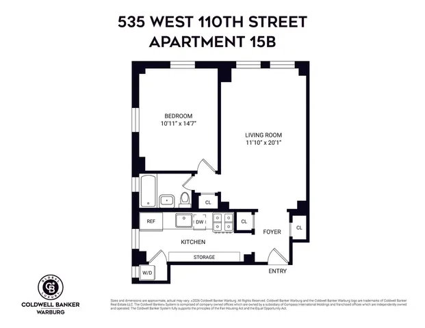 $895,000 | 535 West 110th Street, Unit 15B | Morningside Heights