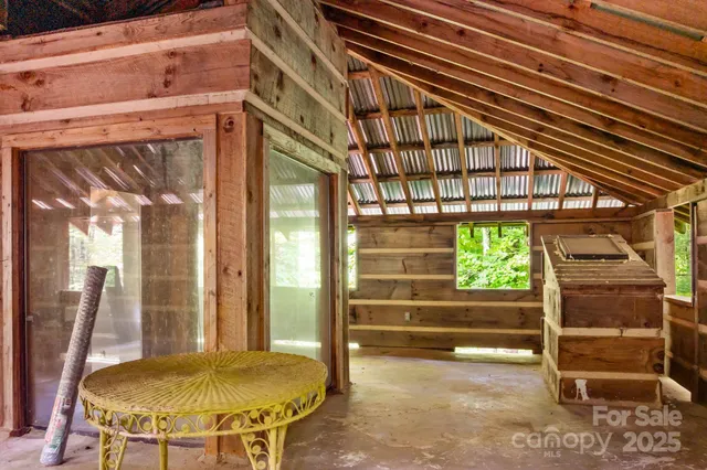 a picture of a bench in a white building