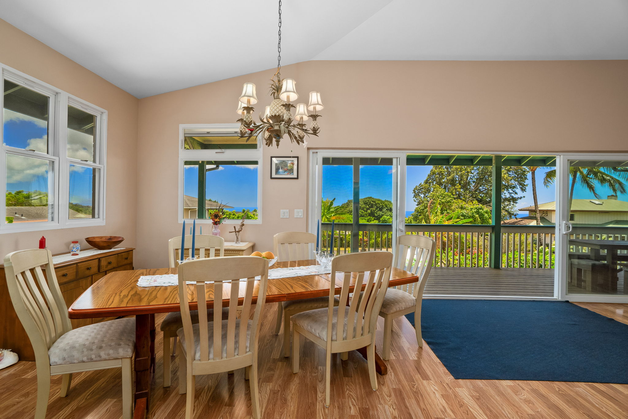 3837 Papalina Road Kalaheo, HI 96741 - Photo 14 of 26 a view of a dining room with furniture window and outside view
