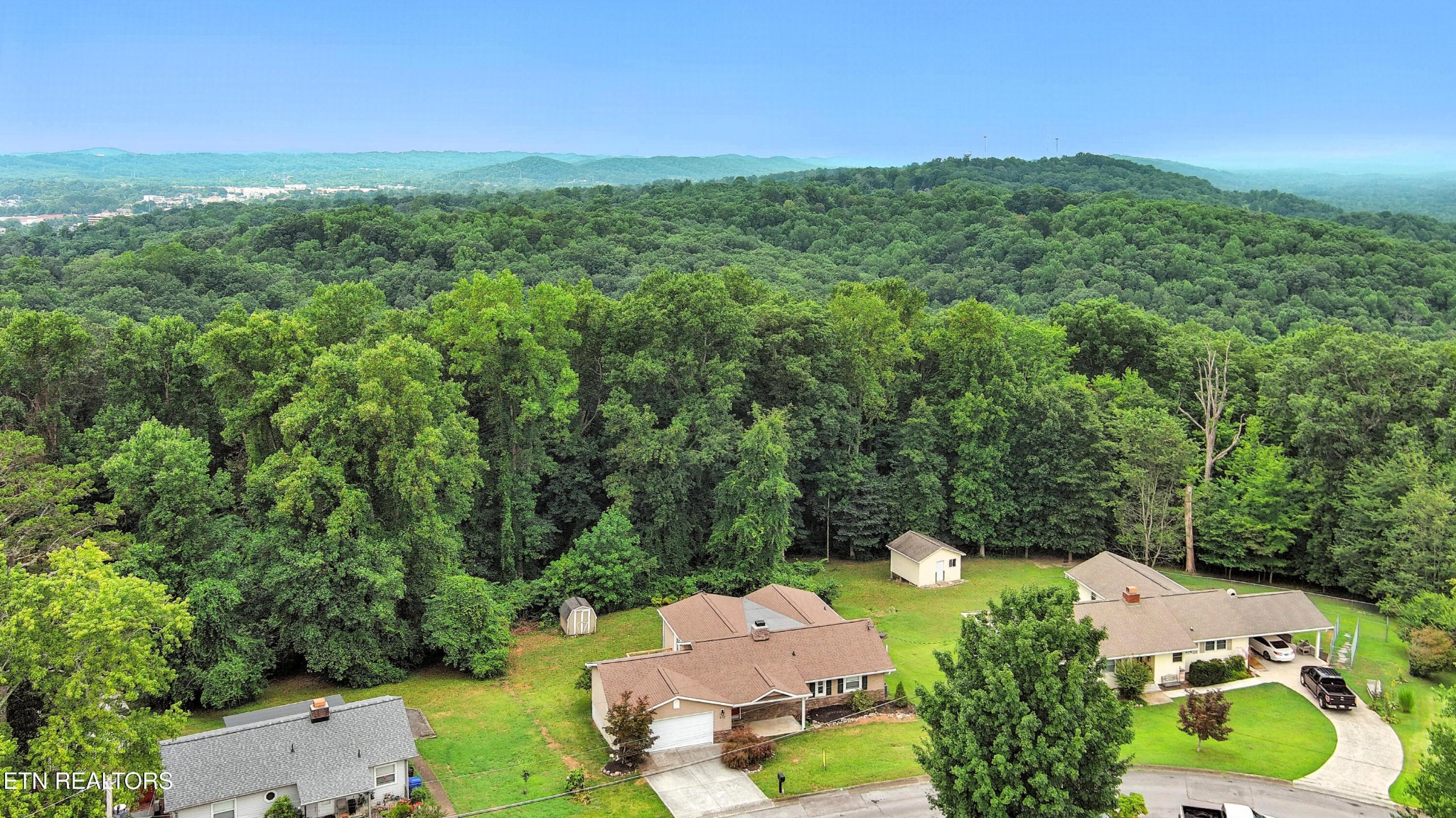 110 Ogden Circle Oak Ridge, TN 37830 - Photo 42 of 50 an aerial view of a house with yard and outdoor seating