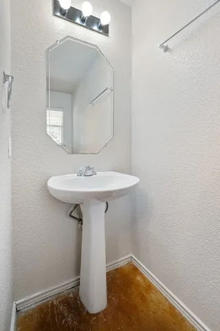a bathroom with a sink