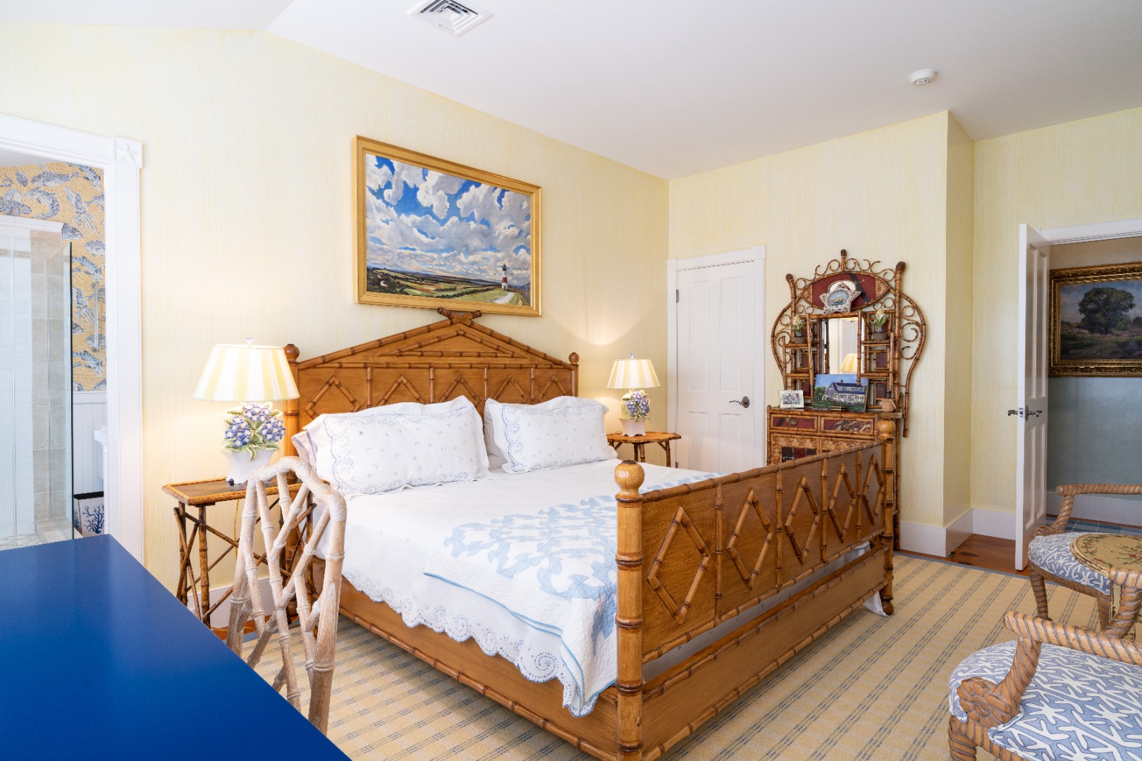 6 Ackermuck Road Nantucket, MA 02554 - Photo 22 of 40 a bed room with a bed and a couch