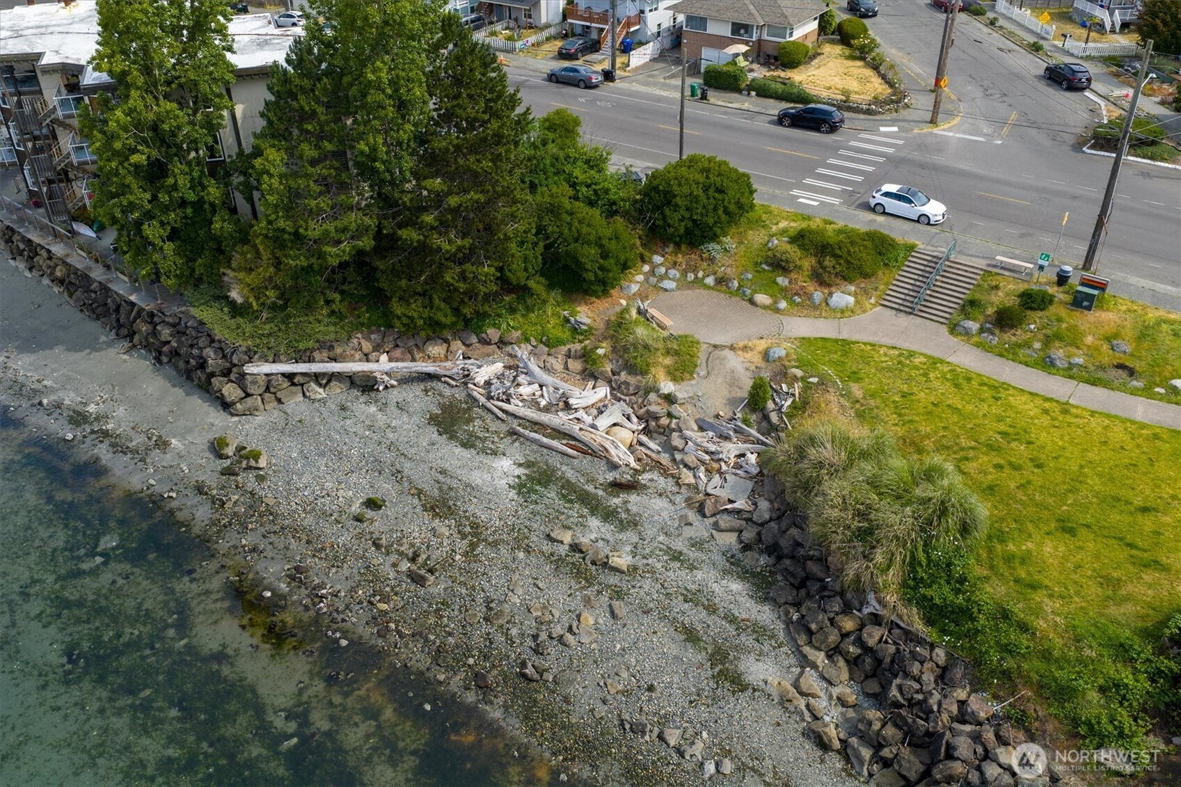 3717 Beach Drive Southwest, Unit 207 Seattle, WA 98116 - Photo 38 of 40 an aerial view of residential house with outdoor space