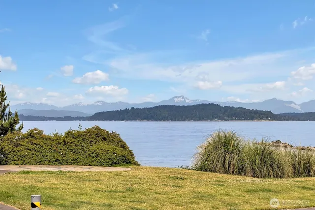 a view of lake with mountain
