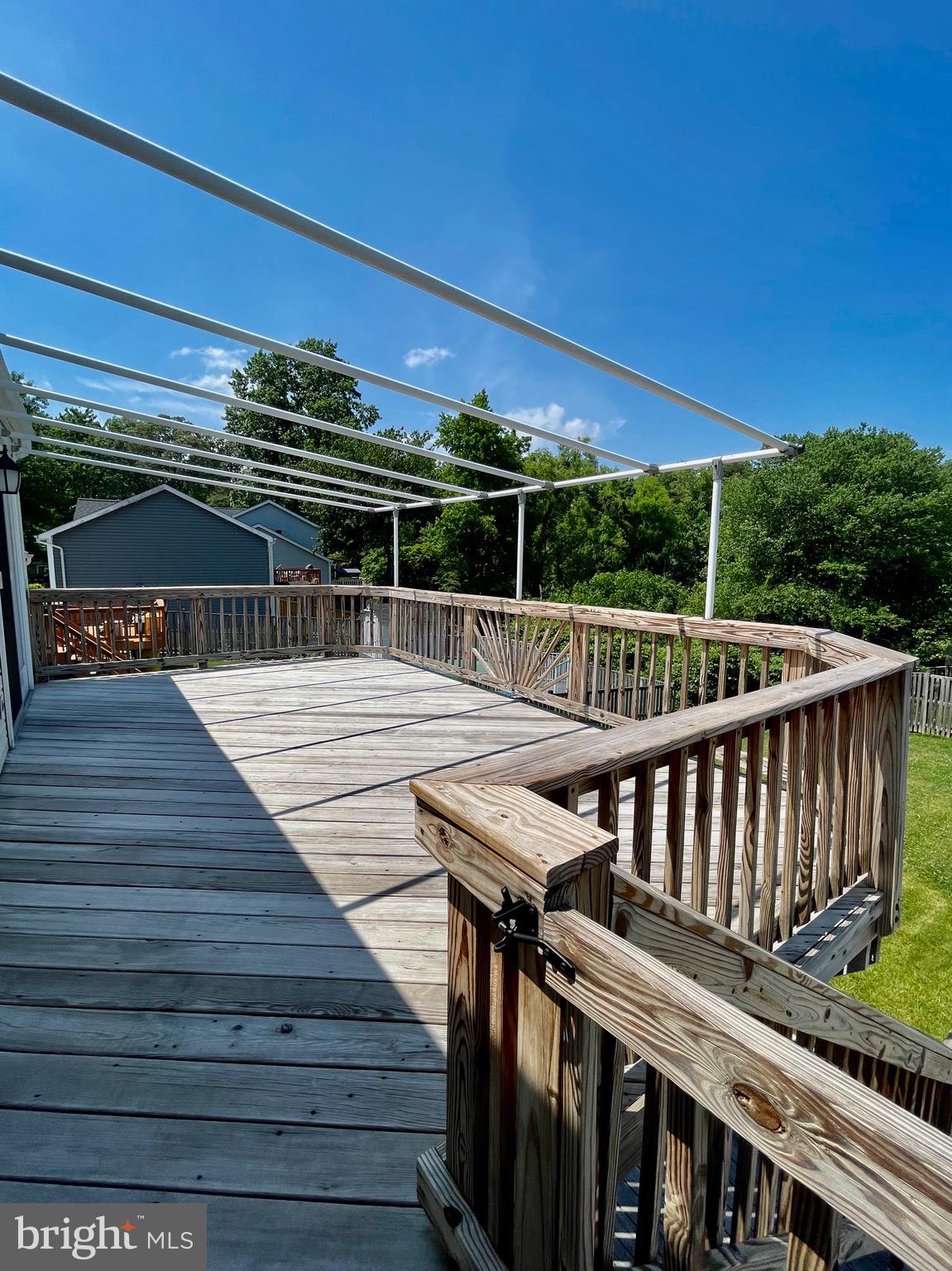 2910 Rockingham Court Pasadena, MD 21122 - Photo 49 of 59 Two level rear deck with awning