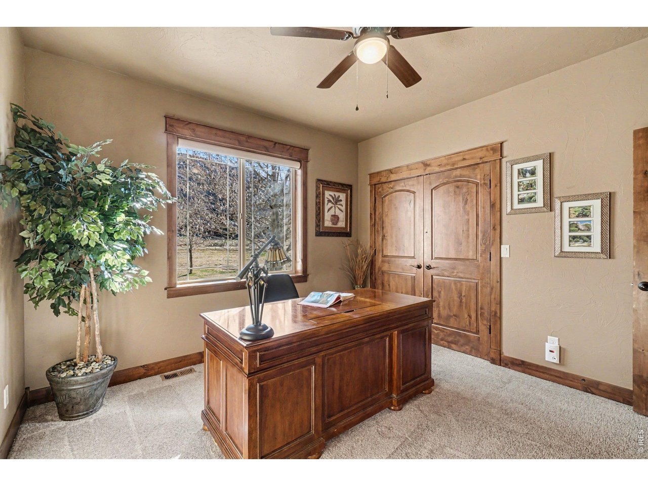 10723 Buckhorn Ridge Way Loveland, CO 80538 - Photo 15 of 50 a dining room with kitchen island furniture a potted plant and a window