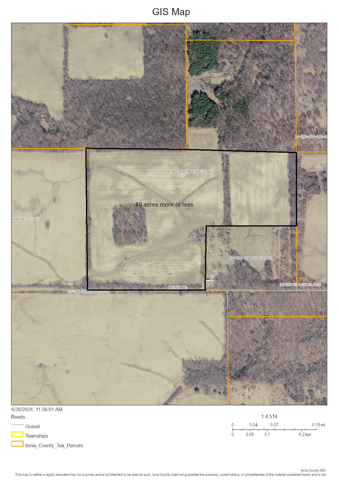 3301 Ross Road Muir, MI 48860 - Photo 1 of 1 aerial map