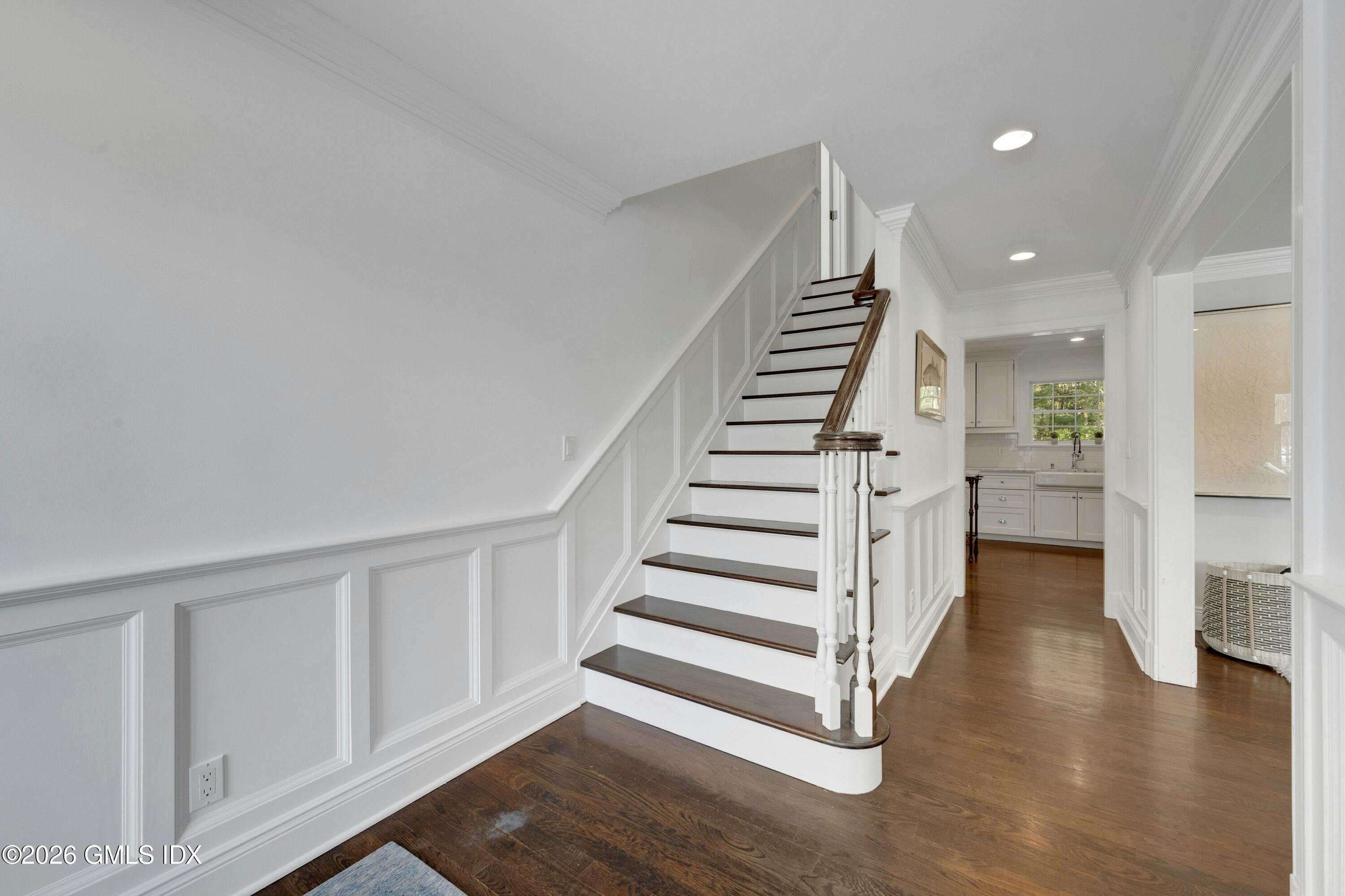 98 Hillcrest Park Road Cos Cob, CT 06807 - Photo 4 of 27 a view of entryway with stairs and wooden floor