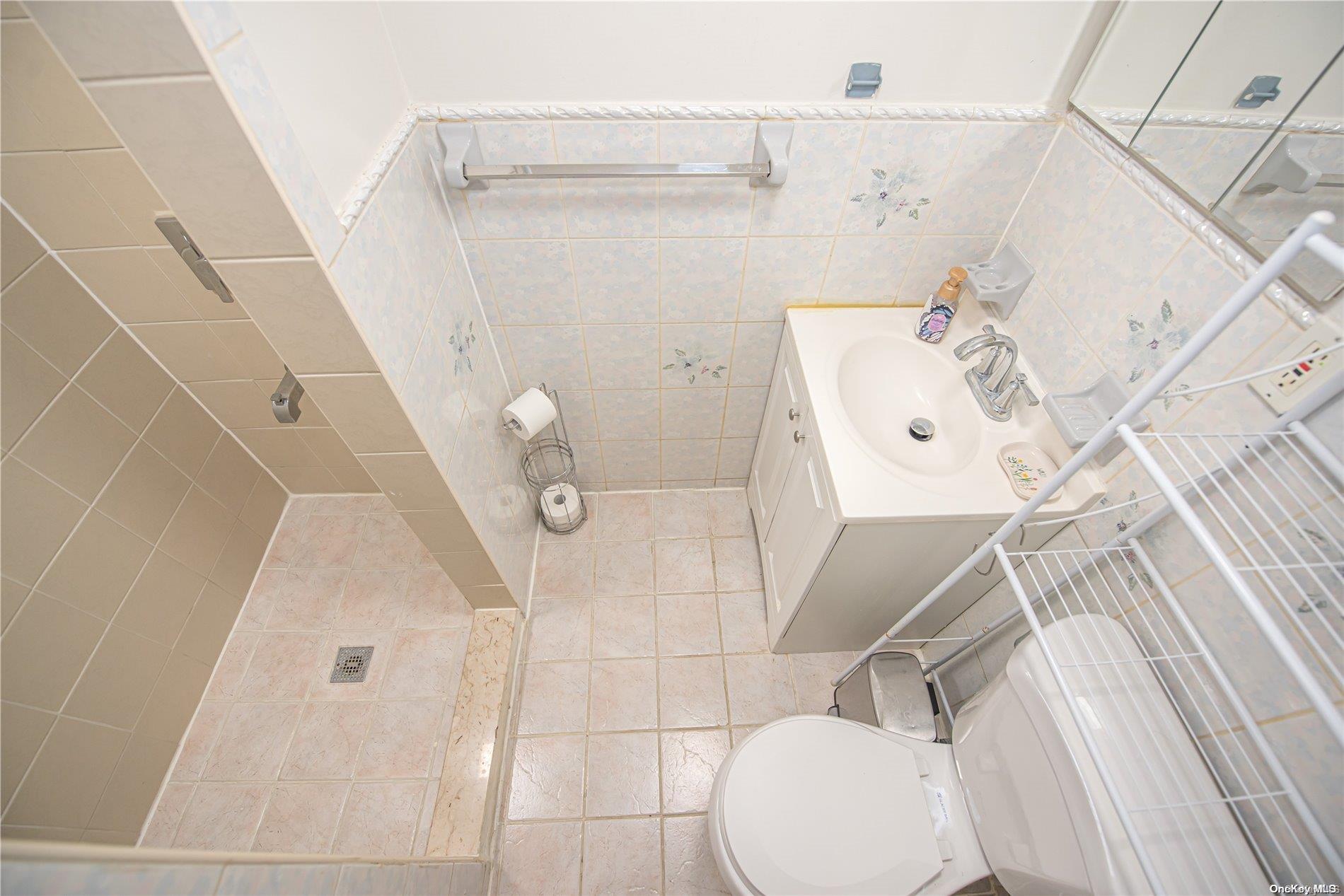 53-15 37th Road Queens, NY 11377 - Photo 18 of 25 a bathroom with a sink and toilet