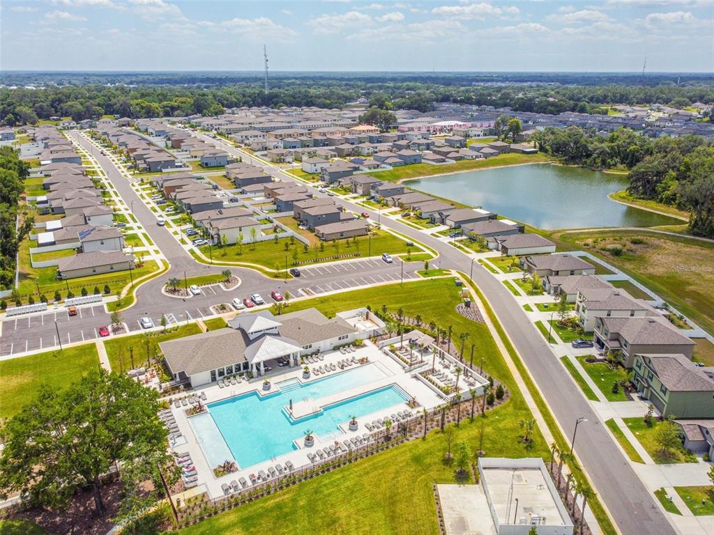36390 Wl Hl Way Zephyrhills, FL 33541 - Photo 76 of 77 an aerial view of residential houses with outdoor space