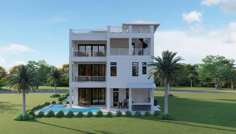 a view of a building with a yard