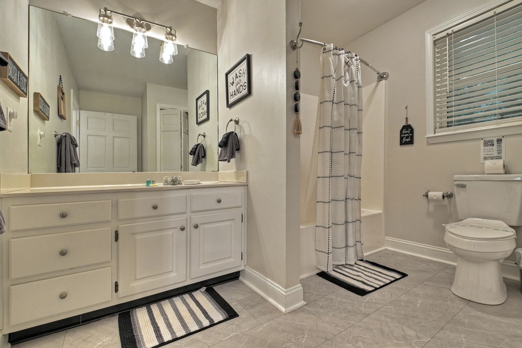 53 Addle Trail Ellijay, GA 30540 - Photo 23 of 50 a bathroom with a sink a toilet and shower