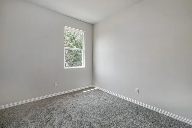 an empty room with a window