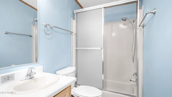 a view of a swimming pool with a garden