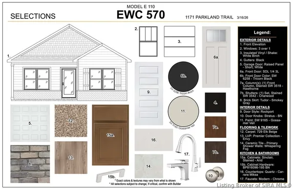 $271,900 | 1171-lot 570 Parkland Trail, Jeffersonville, IN 47130