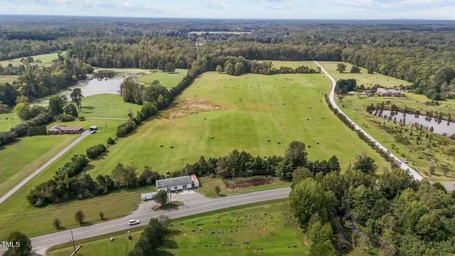 a view of a city with lawn chairs