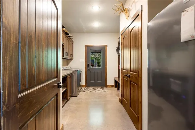 a view of storage and utility room