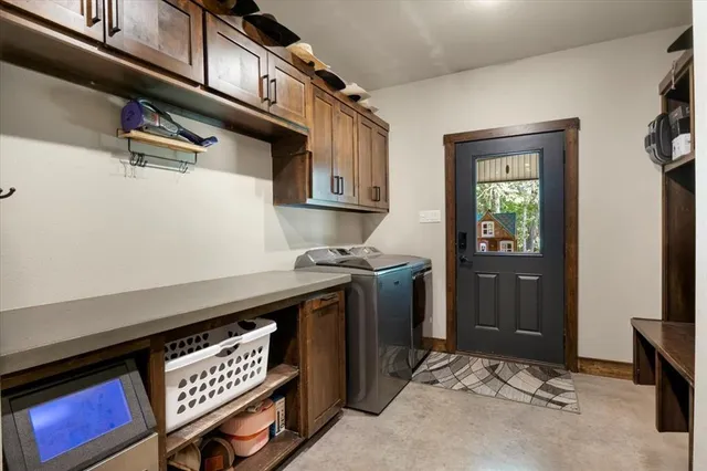 a bedroom with a bed and ceiling fan