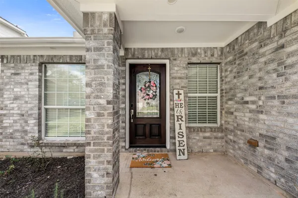 a front view of a building with an entrance
