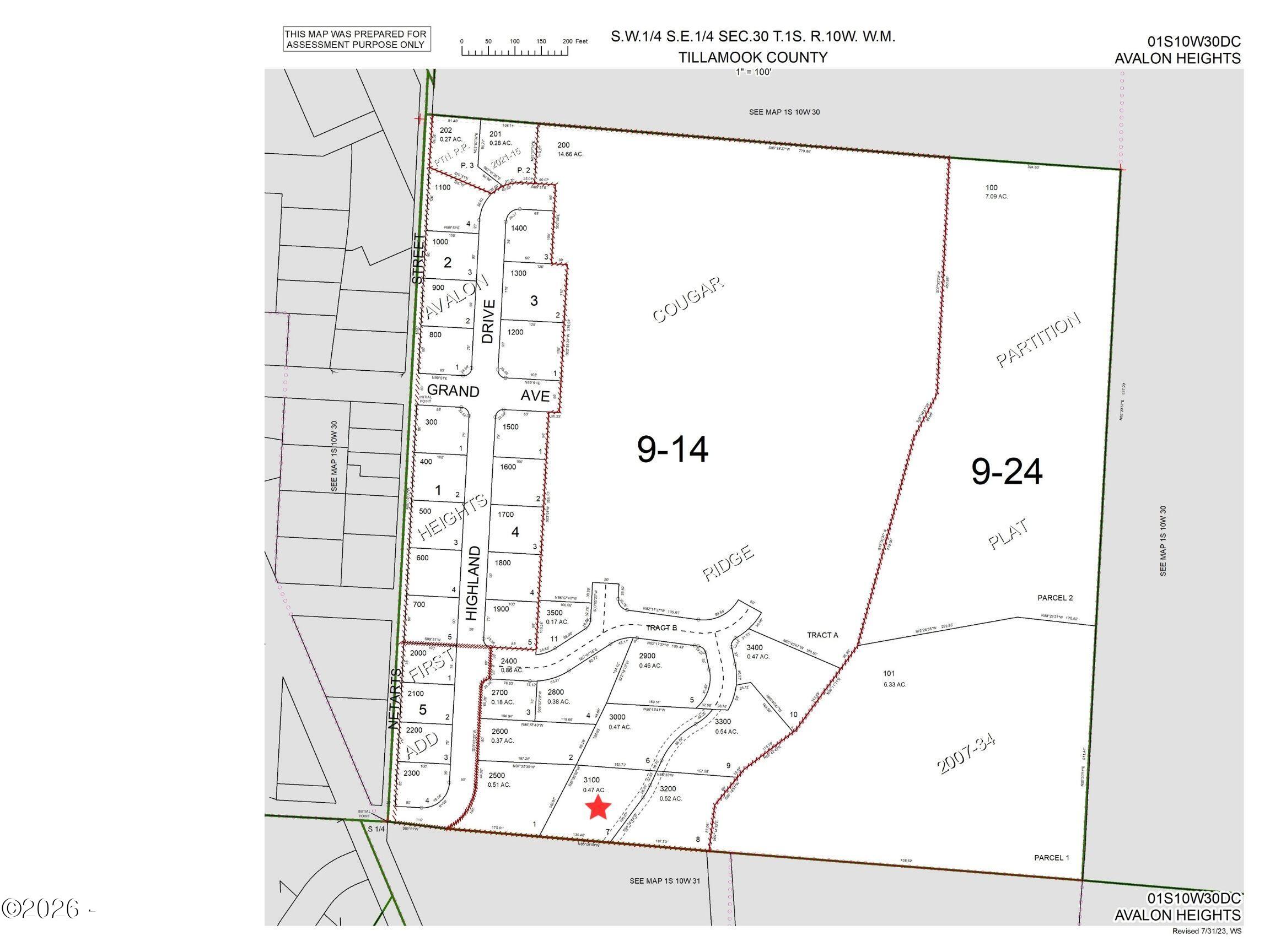 7 Ava Place Tillamook, OR 97141 - Photo 10 of 13 Plat Map - Lot 7