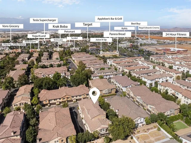 an aerial view of a city