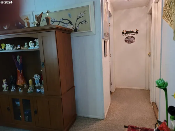 a bedroom with a bed and a closet