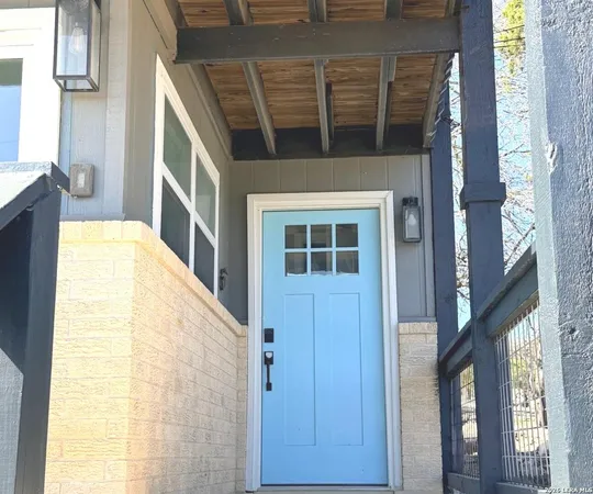a view of front door of house