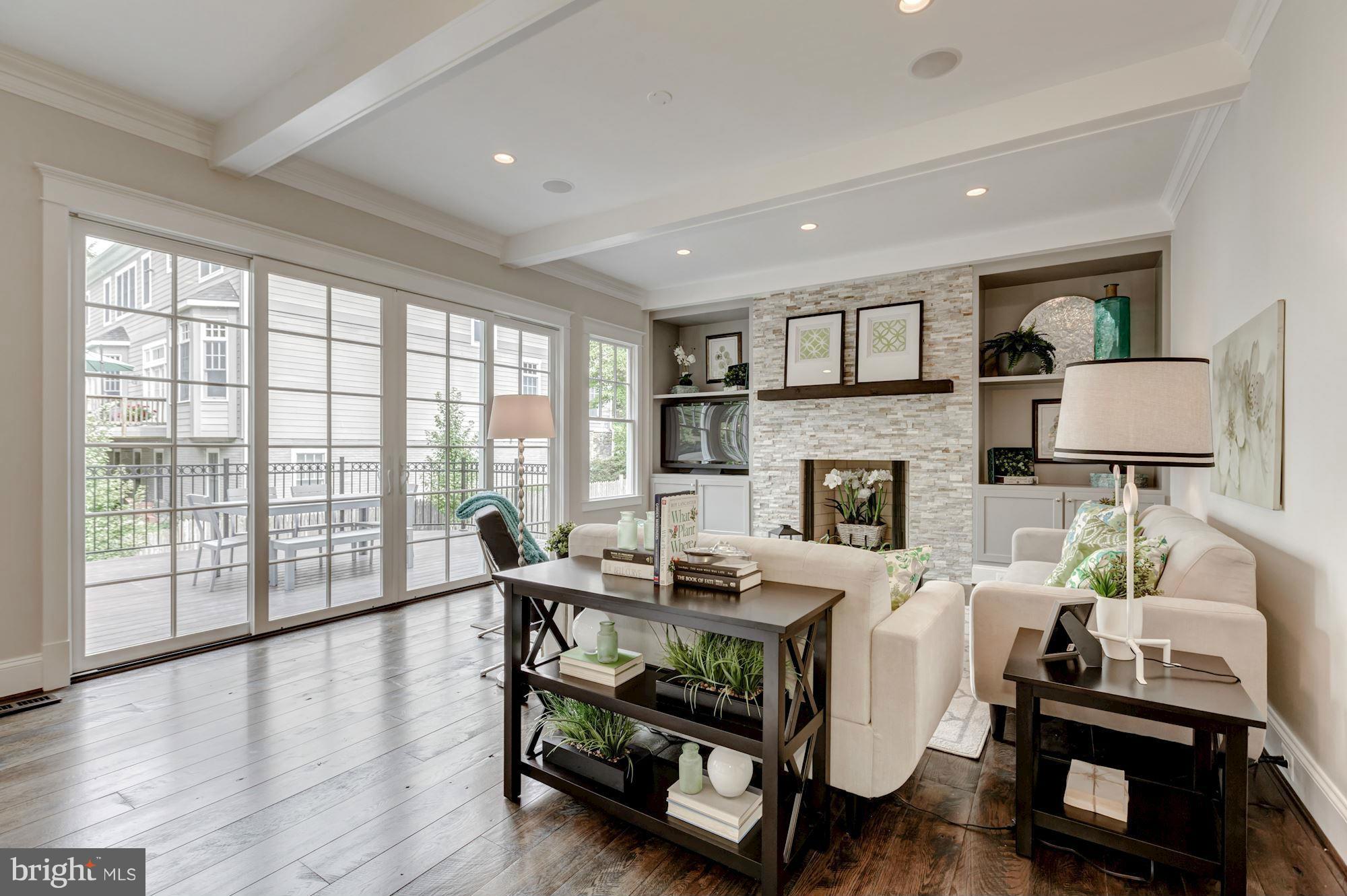 1600 Brookside Road McLean, VA 22101 - Photo 9 of 29 Fam Rm w/beamed ceiling FP w/stone surround