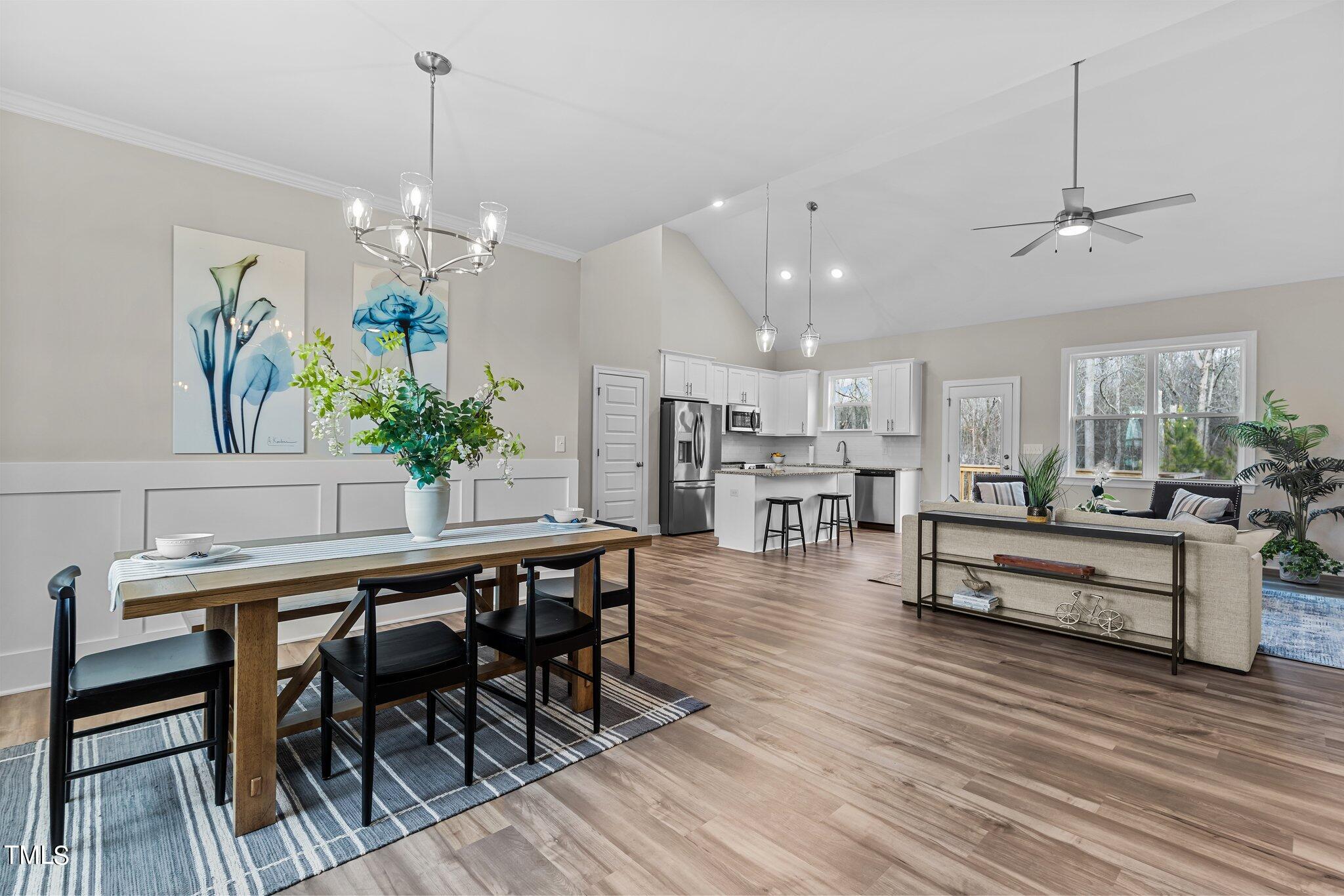 30 Brookhaven Drive Spring Hope, NC 27882 - Photo 4 of 20 a view of a dining room with furniture and wooden floor