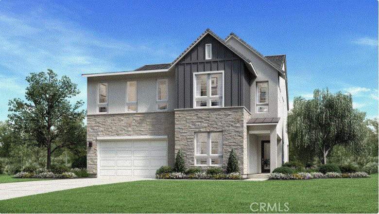 27538 Elderberry Drive Valencia, CA 91381 - Photo 1 of 17 Front Elevation: Sora Modern Farmhouse - Skylar II Collection - Photo of artist rendering. Not actual home for sale.