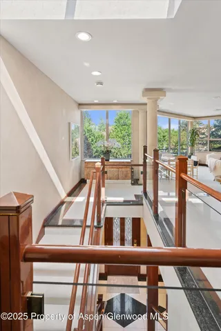 a view of a large window with an outdoor view