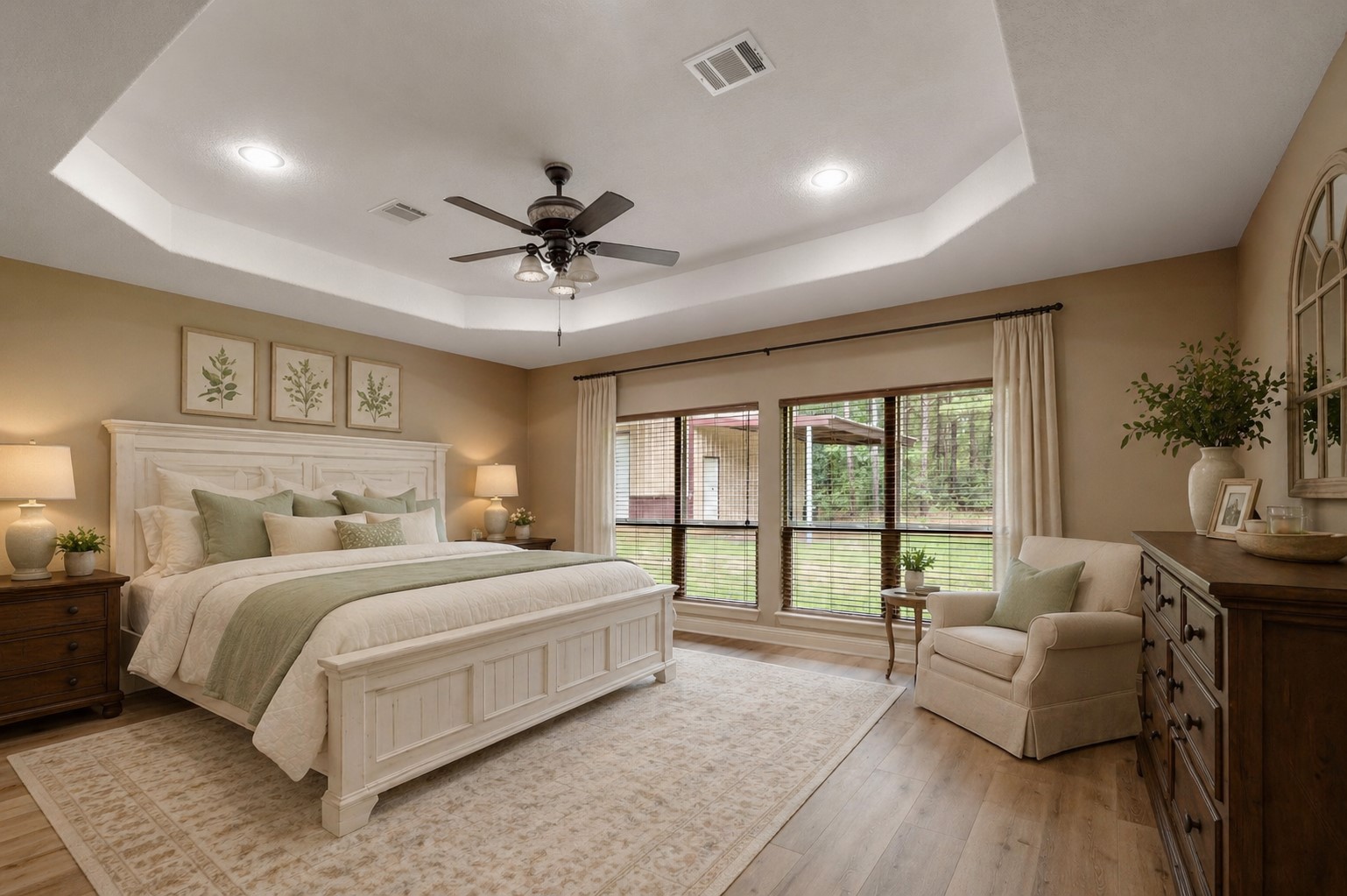 3134 Nursery Road Livingston, TX 77351 - Photo 20 of 50 On the opposite side of the living room sits the primary suite. It has been virtually designed to show the function of the room.
