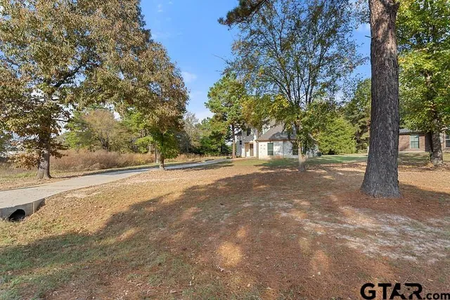 a view of road with trees