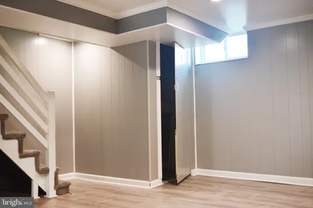 a view of a hallway with entryway