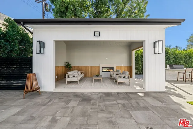 a view of outdoor space with seating area