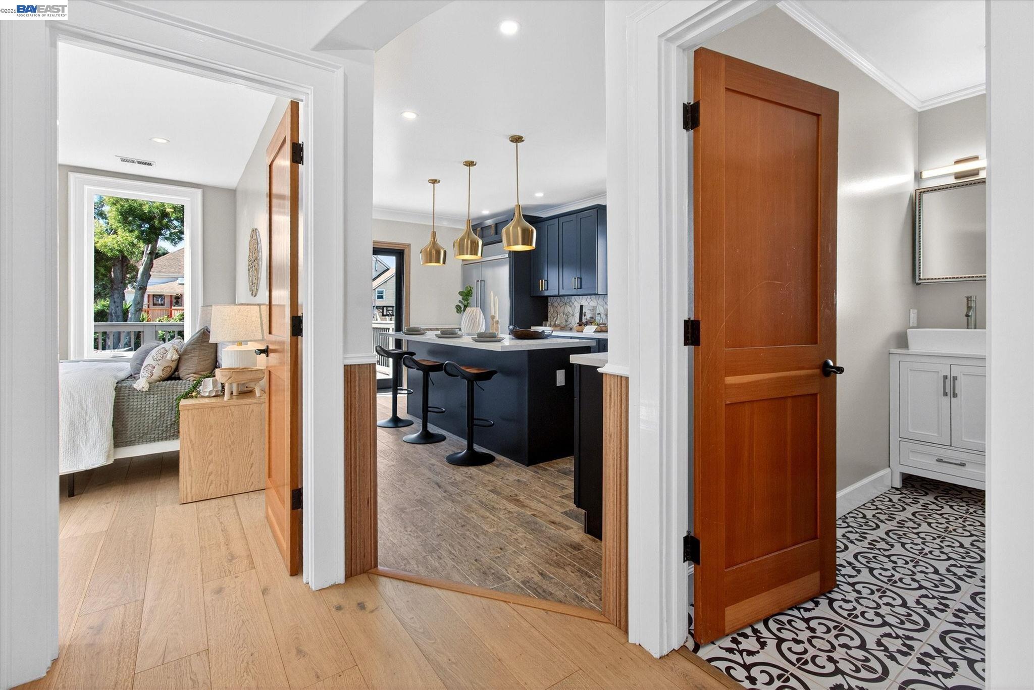 552 Haight Avenue Alameda, CA 94501 - Photo 20 of 43 a view of a kitchen from the hallway