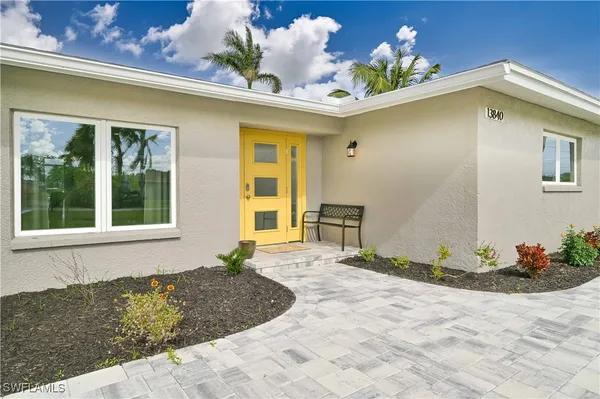 a front view of a house