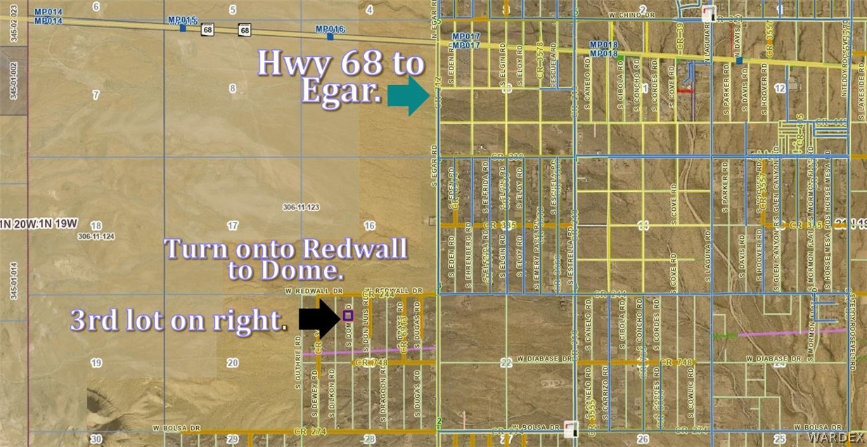 1065 South Dome Road Golden Valley, AZ 86413 - Photo 3 of 4 Property Map. Illustrating the location of the property within a larger area