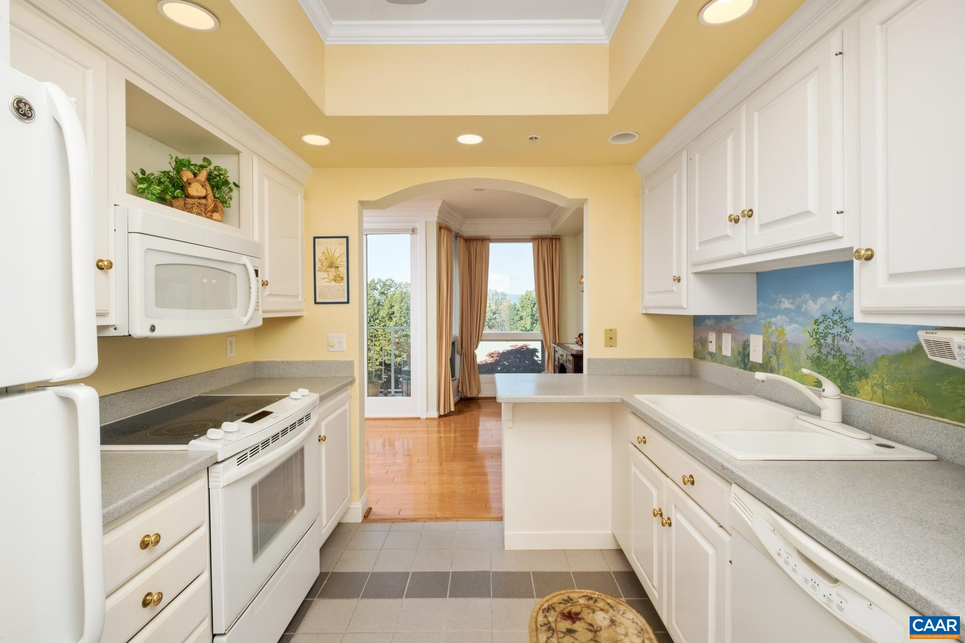 500 Crestwood Drive, Unit 1305 Charlottesville, VA 22903 - Photo 3 of 32 a kitchen with granite countertop a sink and cabinets