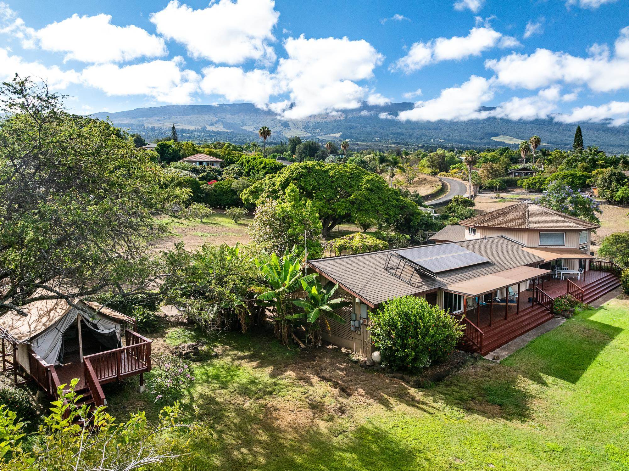 20 Pea Place Kula, HI 96790 - Photo 33 of 49 a view of a garden with a house in the background