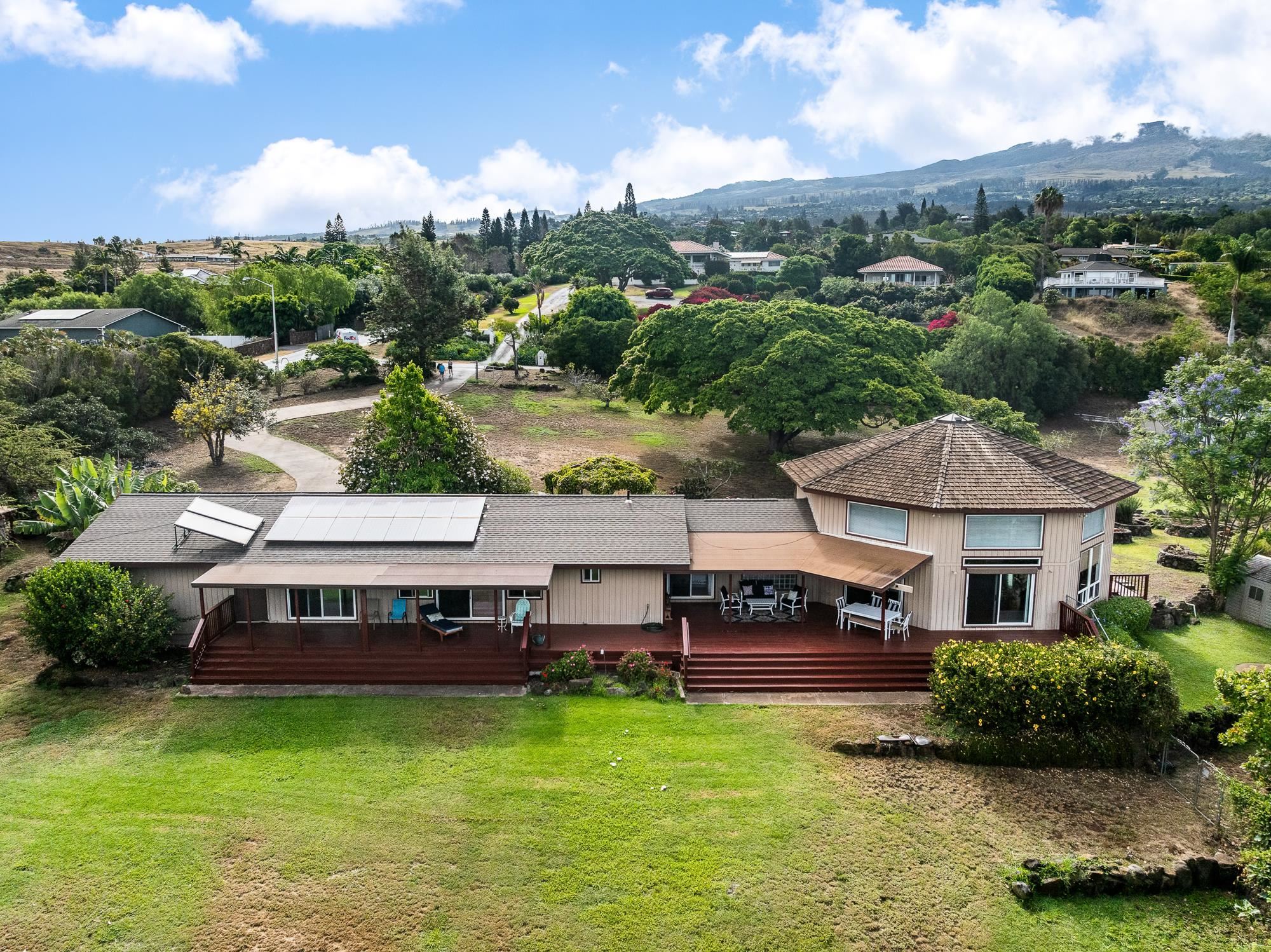 20 Pea Place Kula, HI 96790 - Photo 41 of 49 a aerial view of a house with swimming pool and a yard