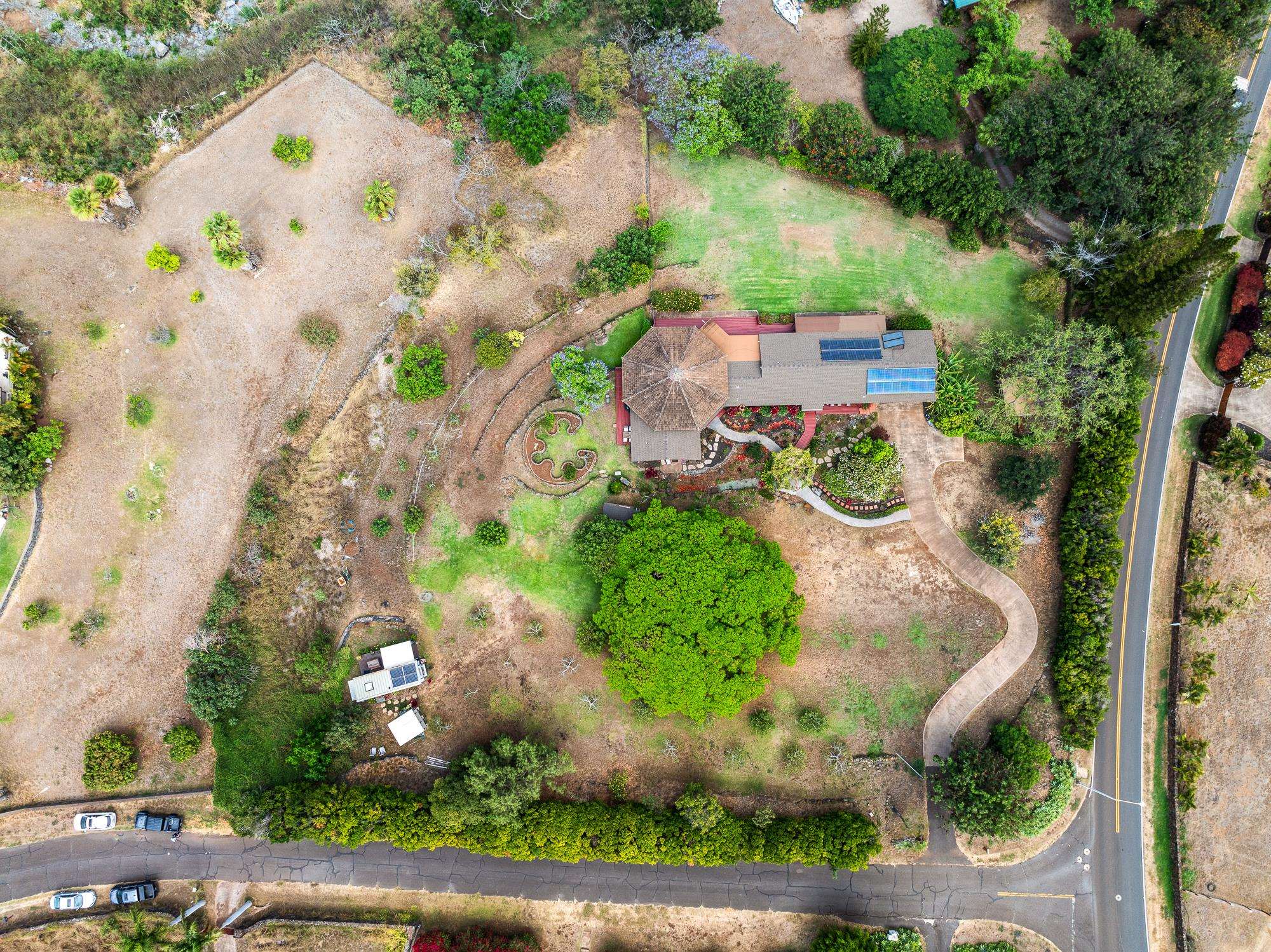 20 Pea Place Kula, HI 96790 - Photo 49 of 49 an aerial view of a house with a yard and large trees