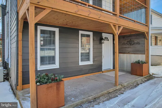 a front view of a house with entryway